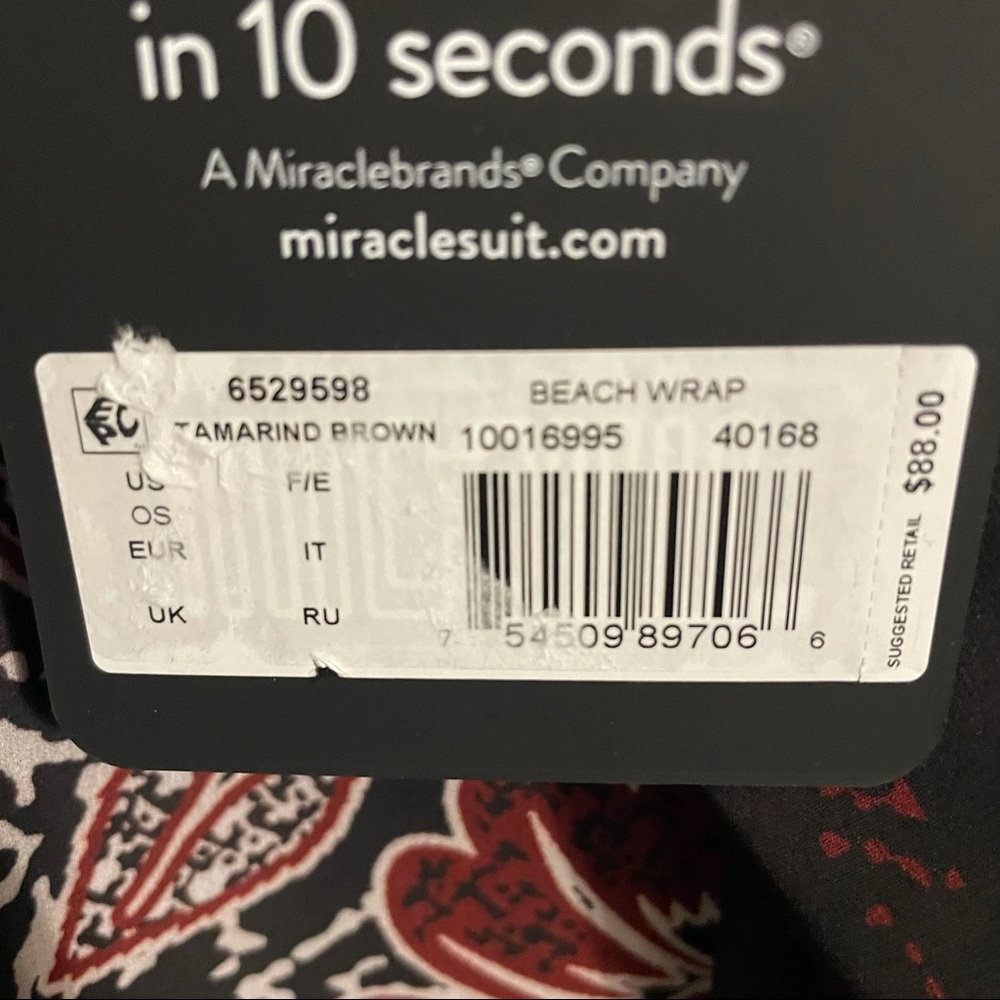 🆕 NWT MIRACLESUIT MENDHIKA BEACH WRAP - Picture 12 of 12